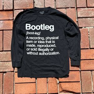 CHINATOWN MARKET CTM BOOTLEG LONG SLEEVE T SHIRT BLACK SIZE LARGE